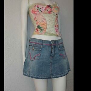 Authentic vintage dolce and gabbana mini denim skirt
